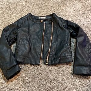 Girls leather jacket. Size 8-9 (H&M fits like 7-8).